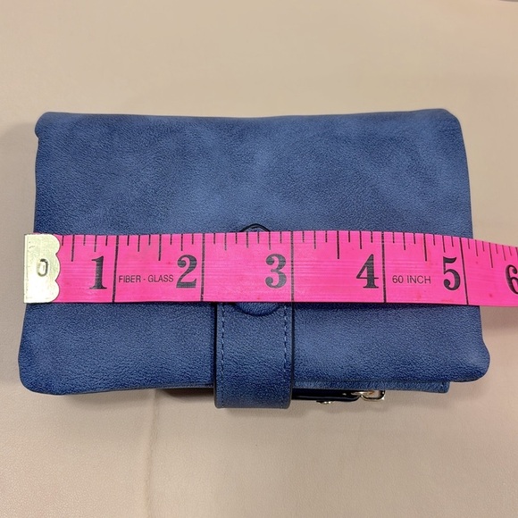 NWOT Elegant Blue Suede look Women's Clutch / wallet​​ - Picture 6 of 7